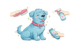 Large Dog Being Groomed | Boops & Kisses Pet Care