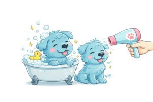 Small Dog Bath & Blow Dry | Boops & Kisses Pet Care
